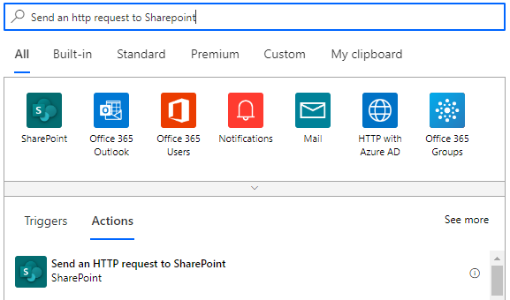 flow SharePoint HTTP request