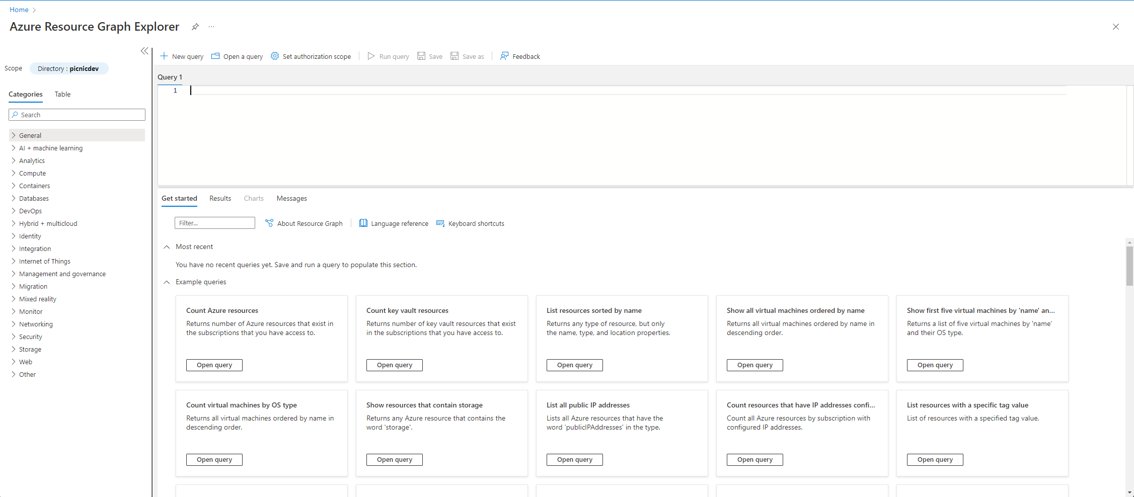 Azure Resource Graph Explorer