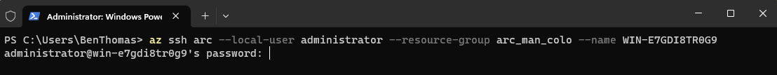 PowerShell running Azure cli prompting for a password to SSH