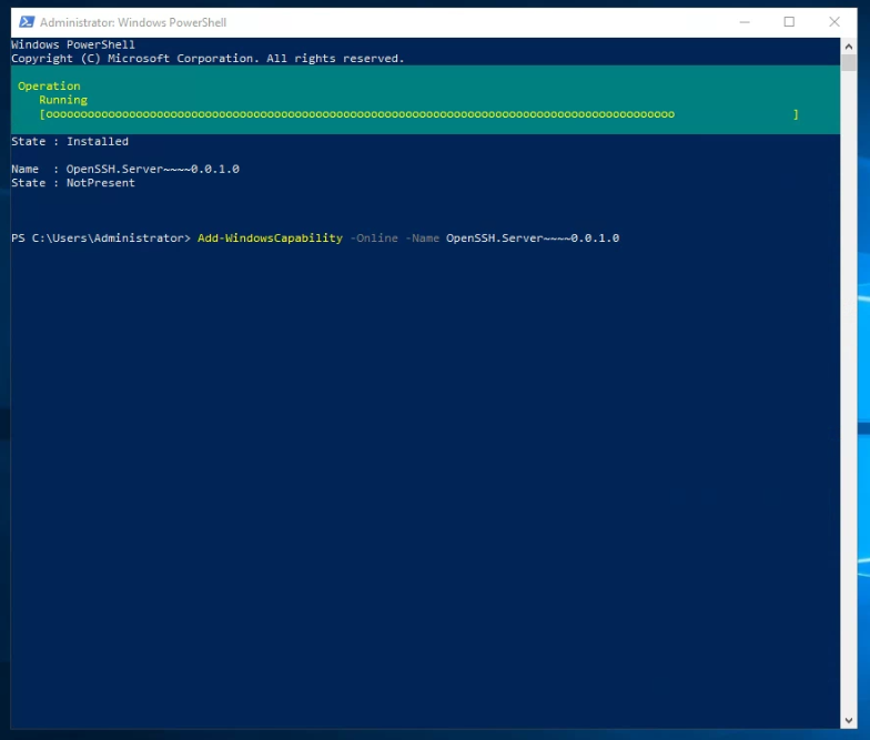 SSH Windows 2019 Server Installing OpenSSH server